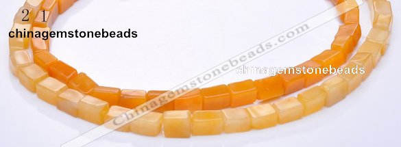 CYJ41 16 inch 5*7mm cuboid yellow jade gemstone beads Wholesale