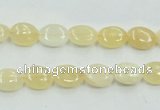 CYJ59 15.5 inches 8*10mm oval yellow jade gemstone beads wholesale