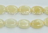 CYJ60 15.5 inches 10*14mm oval yellow jade gemstone beads wholesale