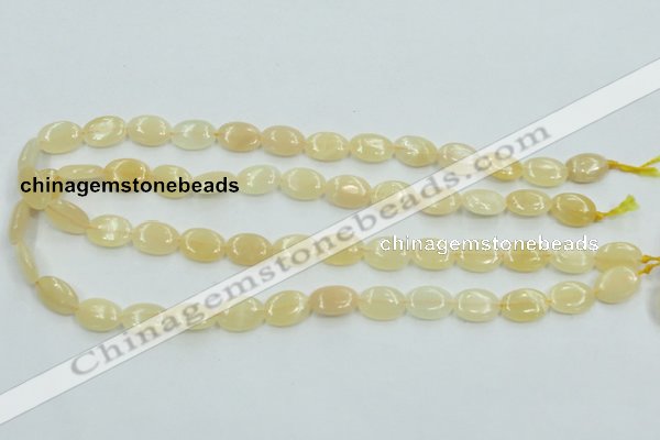 CYJ60 15.5 inches 10*14mm oval yellow jade gemstone beads wholesale