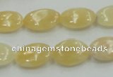 CYJ61 15.5 inches 13*18mm oval yellow jade gemstone beads wholesale