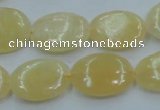 CYJ62 15.5 inches 15*20mm oval yellow jade gemstone beads wholesale