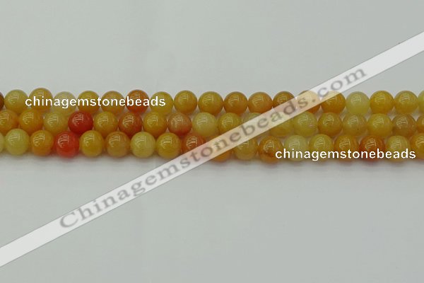 CYJ622 15.5 inches 8mm round yellow jade beads wholesale