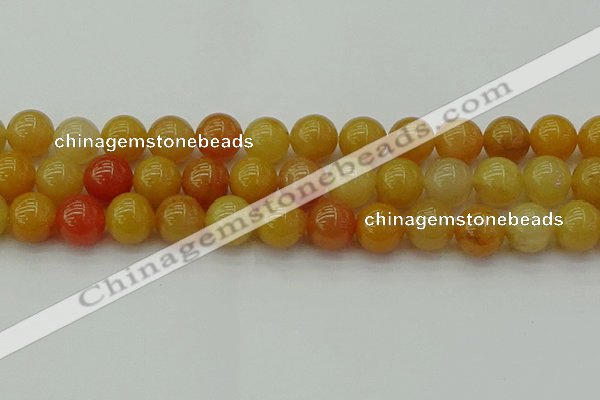 CYJ625 15.5 inches 14mm round yellow jade beads wholesale