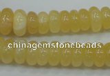 CYJ65 15.5 inches 6*12mm rondelle yellow jade beads wholesale