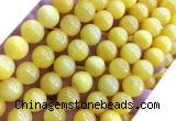 CYJ669 15 inches 10mm round dyed yellow jade beads wholesale