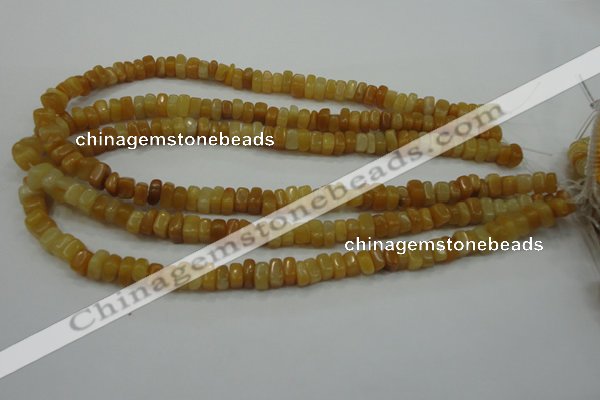 CYJ70 15.5 inches 5*8mm nuggets yellow jade beads wholesale