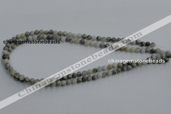 CYQ02 15.5 inches 6mm round natural pyrite quartz beads wholesale