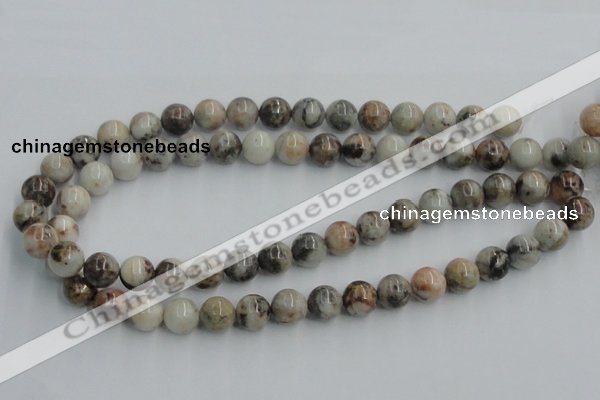 CYQ05 15.5 inches 12mm round natural pyrite quartz beads wholesale