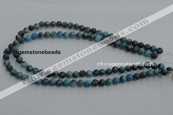 CYQ52 15.5 inches 8mm round dyed pyrite quartz beads wholesale