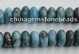 CYQ54 15.5 inches 6*12mm rondelle dyed pyrite quartz beads wholesale