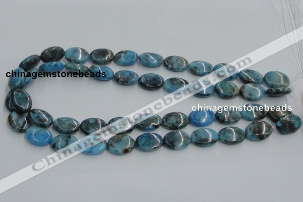 CYQ55 15.5 inches 13*18mm oval dyed pyrite quartz beads wholesale