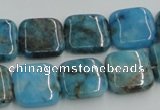 CYQ59 15.5 inches 16*16mm square dyed pyrite quartz beads wholesale