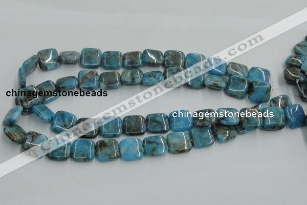 CYQ59 15.5 inches 16*16mm square dyed pyrite quartz beads wholesale