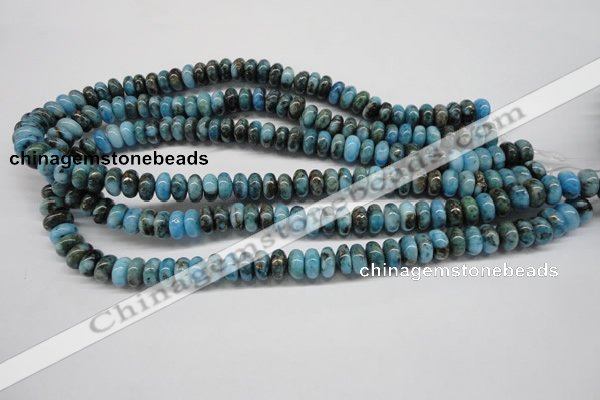 CYQ67 15.5 inches 5*10mm rondelle dyed pyrite quartz beads wholesale