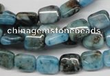 CYQ68 15.5 inches 8*10mm rectangle dyed pyrite quartz beads wholesale