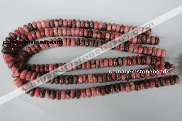 CYQ82 15.5 inches 6*12mm rondelle dyed pyrite quartz beads wholesale