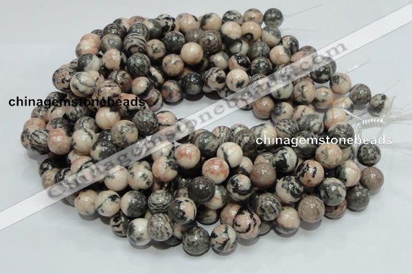 CZJ07 16 inches 14mm round zebra jasper gemstone beads Wholesale