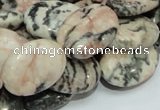 CZJ08 16 inches 13*18mm oval zebra jasper gemstone beads Wholesale