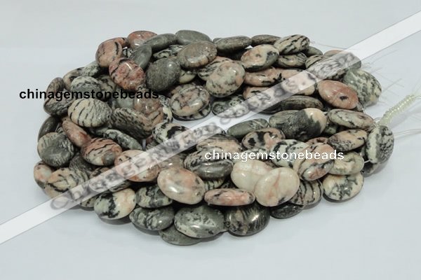 CZJ08 16 inches 13*18mm oval zebra jasper gemstone beads Wholesale