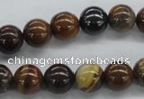 CZJ171 15.5 inches 10mm round iron zebra jasper beads wholesale