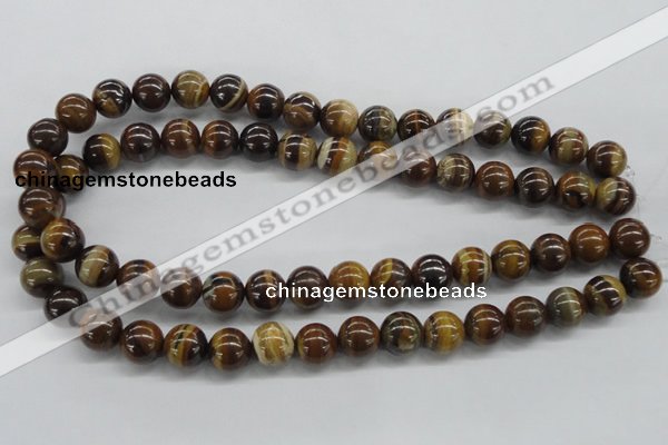CZJ172 15.5 inches 12mm round iron zebra jasper beads wholesale
