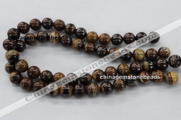 CZJ173 15.5 inches 14mm round iron zebra jasper beads wholesale