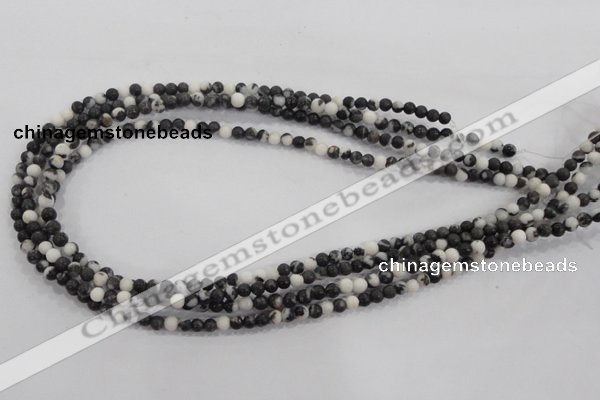 CZJ202 15.5 inches 6mm round black & white zebra jasper beads