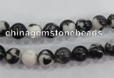 CZJ203 15.5 inches 8mm round black & white zebra jasper beads