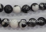 CZJ205 15.5 inches 12mm round black & white zebra jasper beads