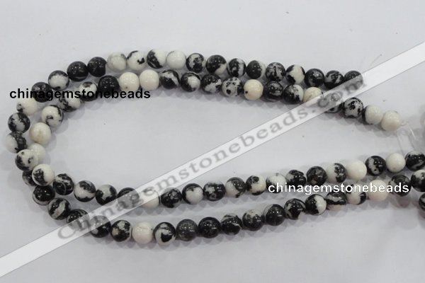 CZJ205 15.5 inches 12mm round black & white zebra jasper beads