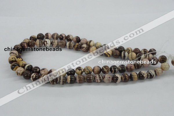 CZJ251 15.5 inches 10mm round zebra jasper beads wholesale