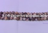 CZJ260 15.5 inches 4mm round matte zebra jasper beads