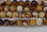 CZJ270 15.5 inches 4mm round zebra jasper beads wholesale