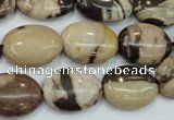 CZJ301 15.5 inches 13*18mm oval zebra jasper beads wholesale