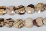 CZJ351 15.5 inches 12*12mm heart zebra jasper beads wholesale