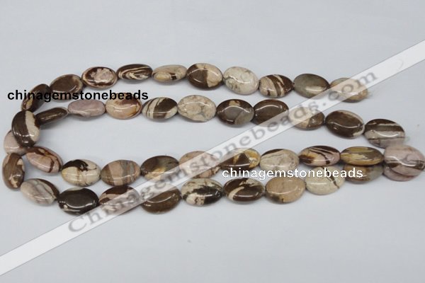 CZJ356 15.5 inches 13*18mm oval zebra jasper beads wholesale