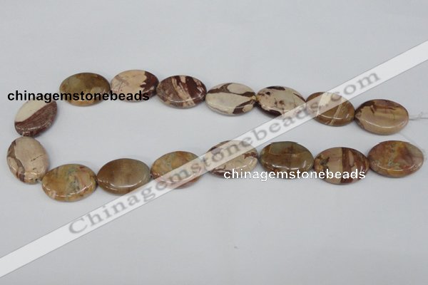 CZJ358 15.5 inches 18*25mm oval zebra jasper beads wholesale