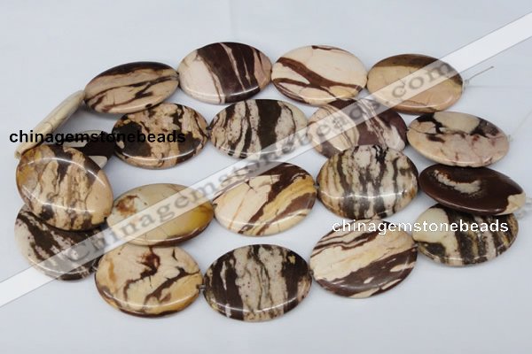 CZJ360 15.5 inches 30*40mm oval zebra jasper beads wholesale