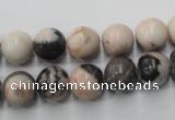 CZJ404 15.5 inches 12mm round pink zebra jasper beads wholesale