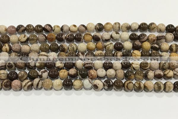 CZJ420 15.5 inches 4mm round Australian zebra jasper beads wholesale