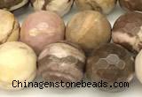 CZJ431 15 inches 8mm faceted round Australian zebra jasper beads