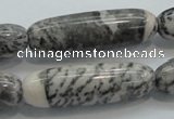 CZJ50 16 inches 12*40mm Cylinder zebra jasper gemstone beads wholesale