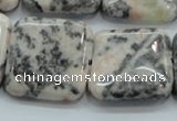 CZJ52 16 inches 25*25mm square zebra jasper gemstone beads wholesale