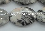 CZJ54 16 inches 22*30mm oval zebra jasper gemstone beads wholesale