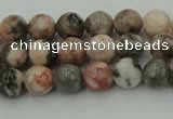 CZJ550 15.5 inches 4mm round pink zebra jasper beads wholesale