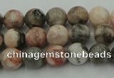 CZJ551 15.5 inches 6mm round pink zebra jasper beads wholesale