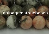 CZJ553 15.5 inches 10mm round pink zebra jasper beads wholesale