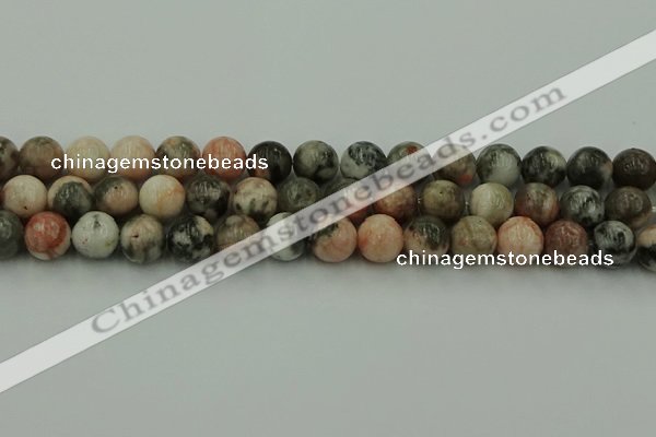 CZJ553 15.5 inches 10mm round pink zebra jasper beads wholesale