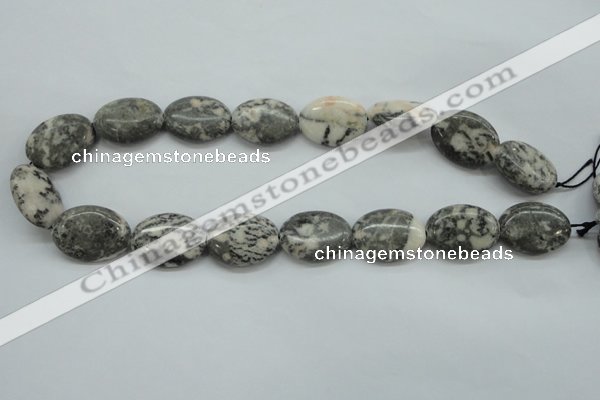 CZJ78 15.5 inches 18*25mm oval zebra jasper gemstone beads